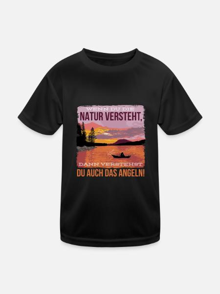 Wenn du die natur verstehst, dann verstehst du auc - Kinder Funktions-T-Shirt - Schwarz - Vorne