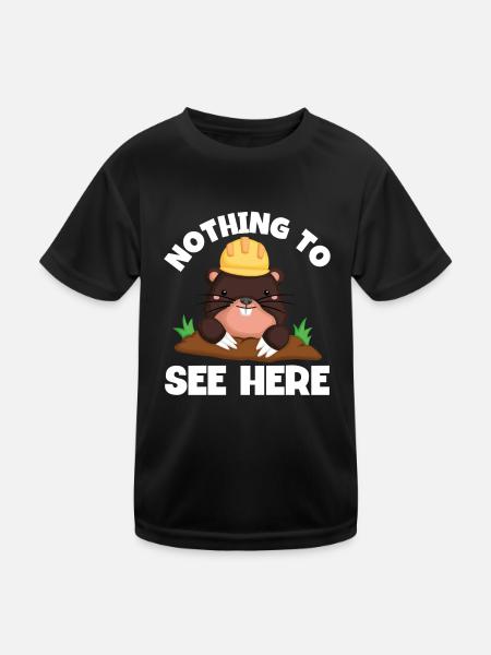Taupe rien à voir ici - T-shirt sport Enfant - noir - Devant