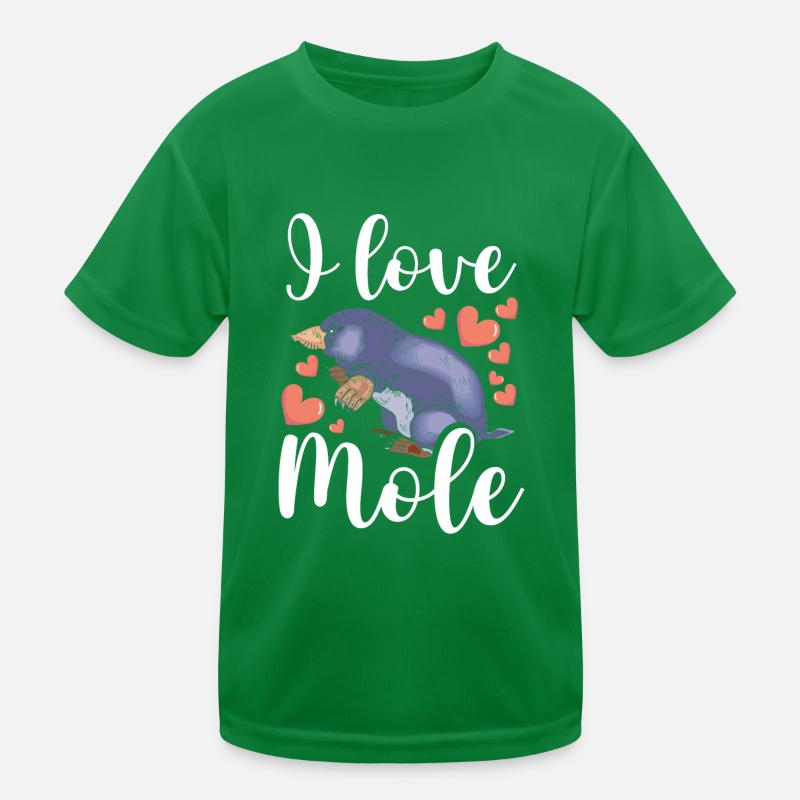 Ich Liebe Maulwurf Kinder Funktions-T-Shirt