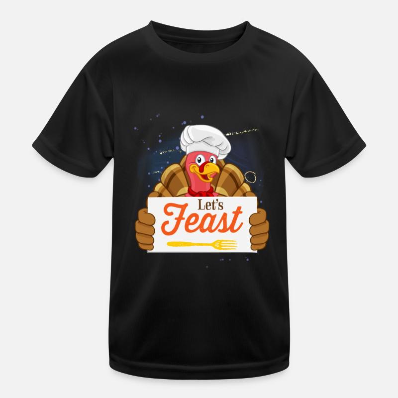 Turkey Thanksgiving Turkey Feast Kids Functional T-Shirt