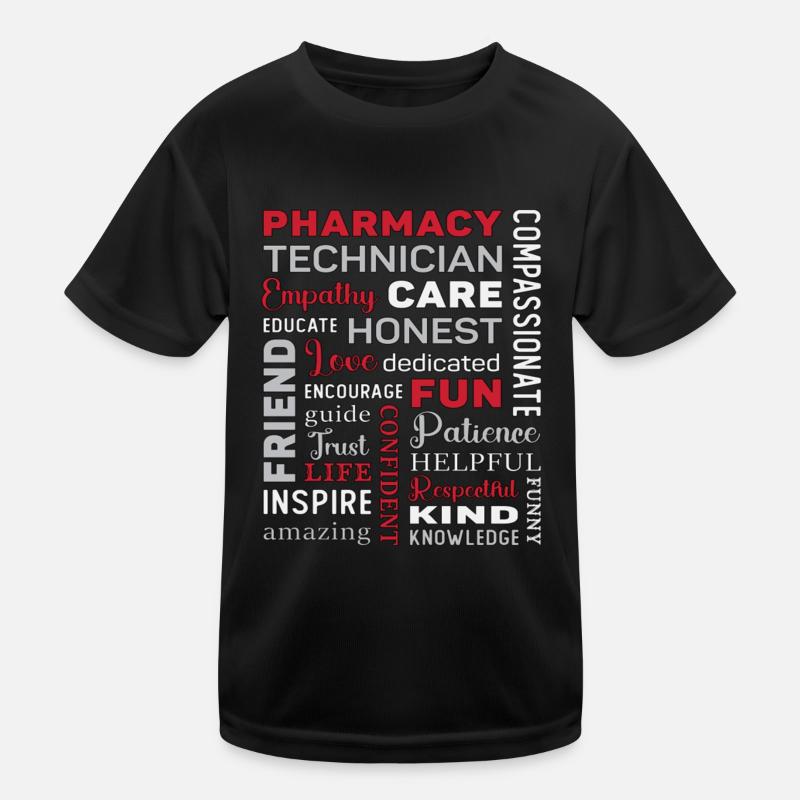 Pharmacy Technician Tech Medicine Pharmacist Quota Kids Functional T-Shirt