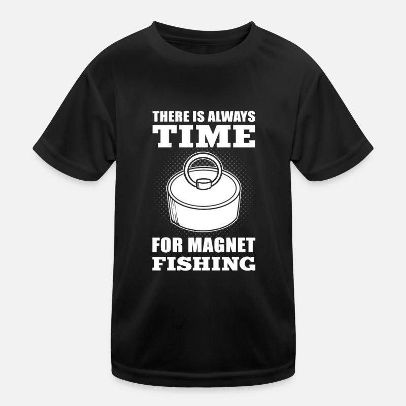 Magnet Pêche Pêcheur Chasseurs de trésors Grappin Gripling Hook Grippe T-shirt sport Enfant