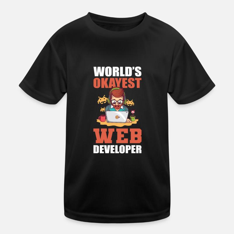 Worlds Okayest Web Developer Programmer T-shirt sport Enfant