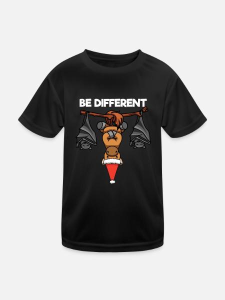 Soyez différent Pony Bat Père Noël - T-shirt sport Enfant - noir - Devant