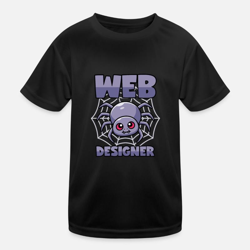 Spinne: Web Designer Kinder Funktions-T-Shirt