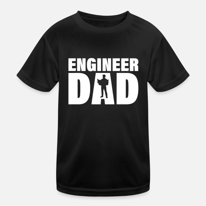 Job - Ingenieur Papa Kinder Funktions-T-Shirt