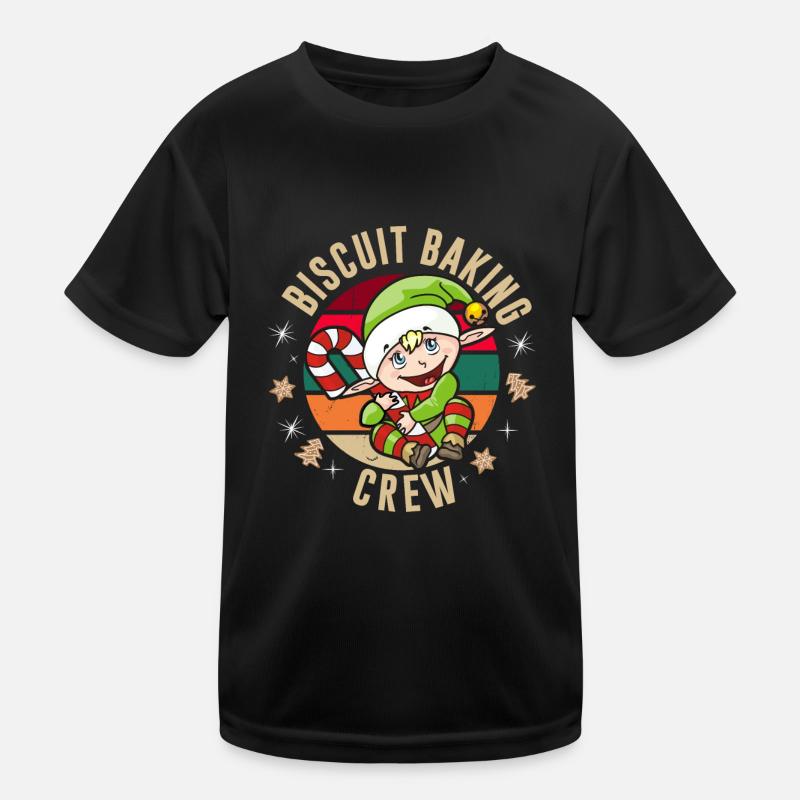 Biscuit baking crew Weihnachtsplätzchen Elfe Kinder Funktions-T-Shirt