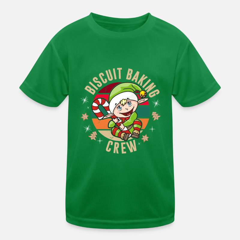 Biscuit baking crew Weihnachtsplätzchen Elfe Kinder Funktions-T-Shirt