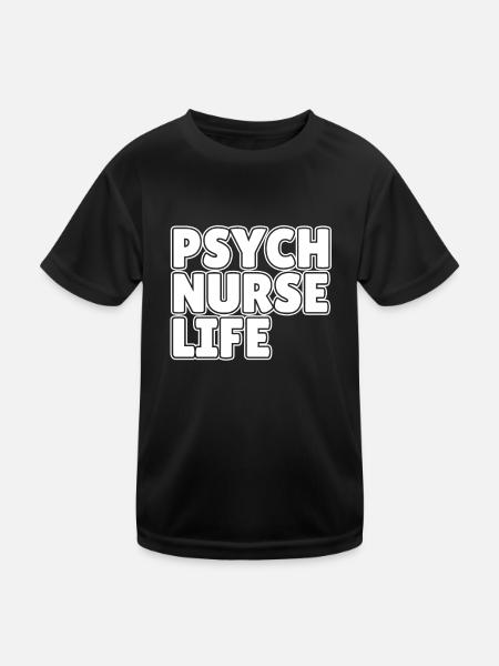 Krankenschwester Psych Nurse Life - Kinder Funktions-T-Shirt - Schwarz - Vorne