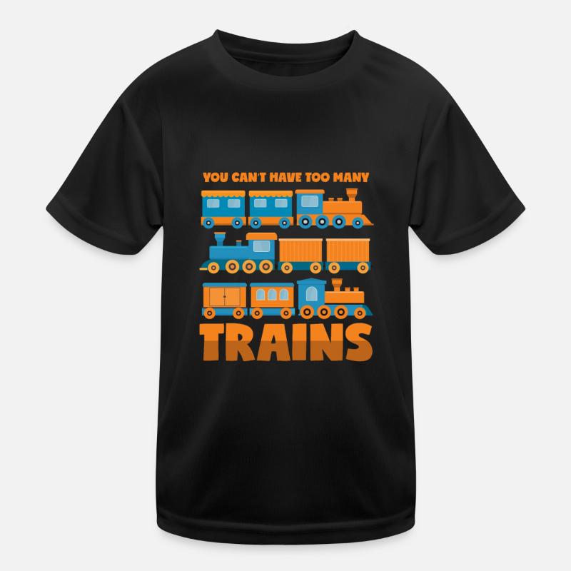 Train collector: Too many trains Kids Functional T-Shirt