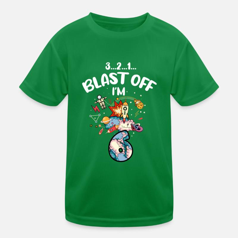 Blast Off J’ai 6 ans, 6ème anniversaire T-shirt sport Enfant