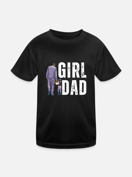 Protective Girl Dad, Dating My Daughter - Kinder Funktions-T-Shirt - Schwarz - Vorne