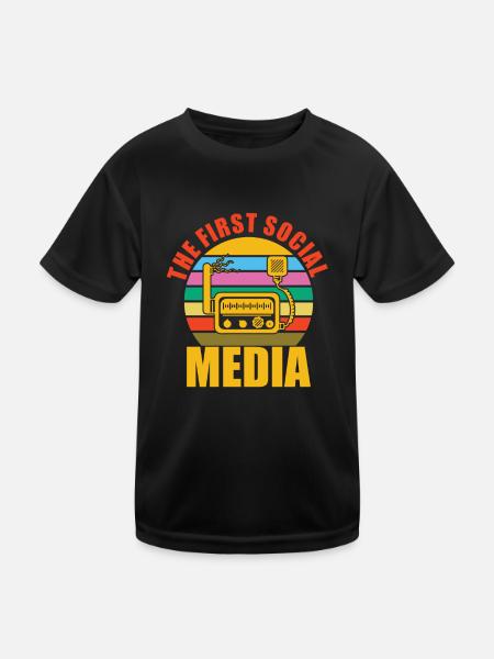 Amateur radio operator Amateur radio signal - Kids Functional T-Shirt - black - Front
