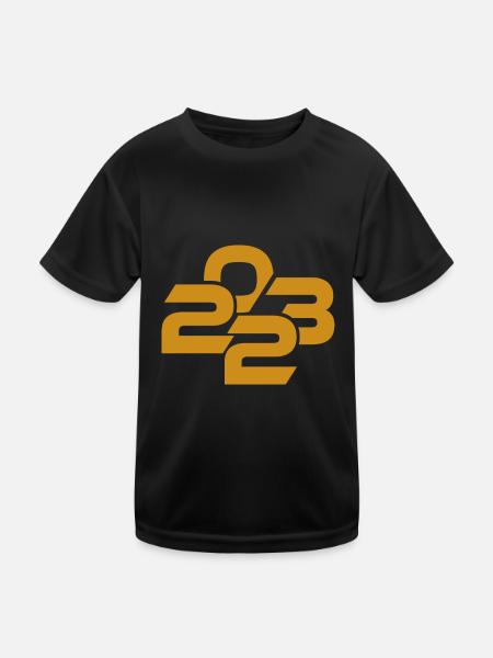 Happy New Year 2023 New Year's Eve Christmas - Kids Functional T-Shirt - black - Front