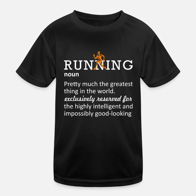Running Funny Definition Marathoner 5k Marathon Kids Functional T-Shirt