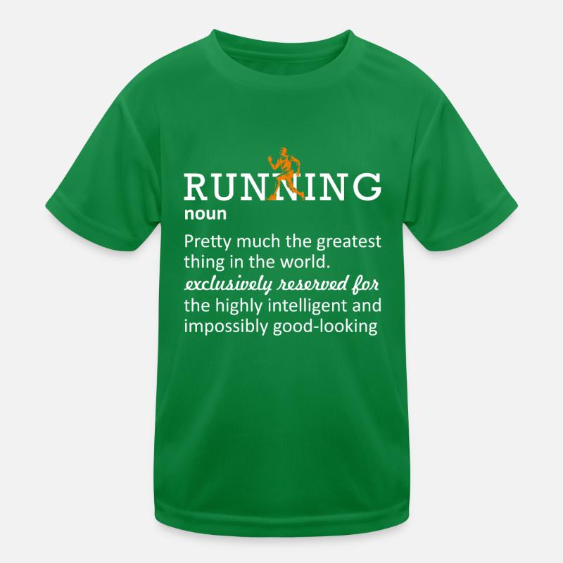 Running Funny Definition Marathoner 5k Marathon Kids Functional T-Shirt