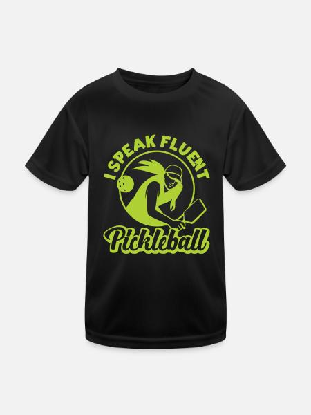 Pickleball Retro Je parle couramment - T-shirt sport Enfant - noir - Devant