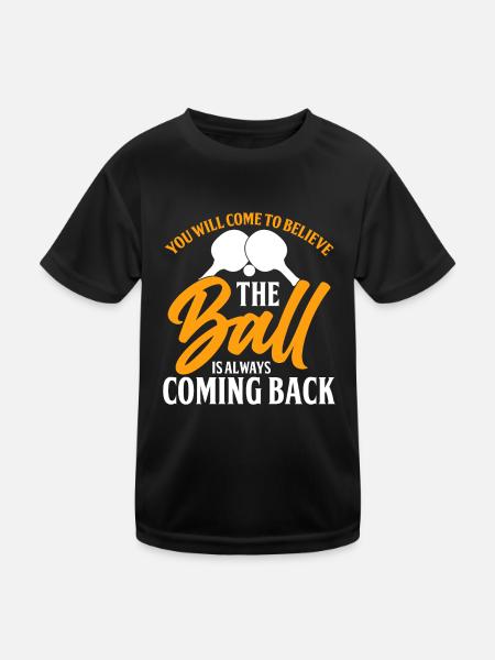 Vous pensez que la balle revient toujours - T-shirt sport Enfant - noir - Devant