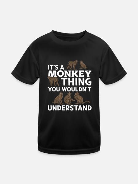 C’est un truc de singe que vous ne comprendriez pas Orangu - T-shirt sport Enfant - noir - Devant
