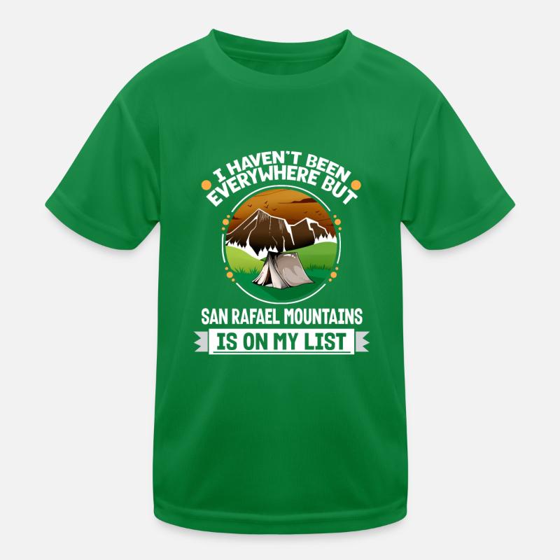 San Rafael Mountains Is On My List Hiking Camping Kinder Funktions-T-Shirt