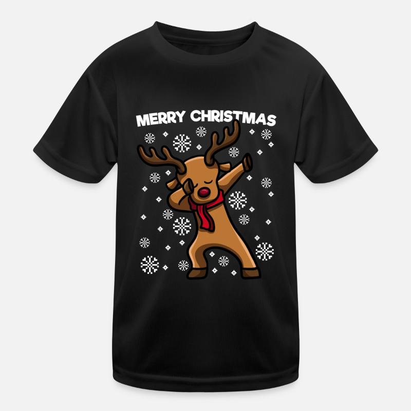 Dabbing Weihnachtsmann Merry Christmas Kinder Funktions-T-Shirt