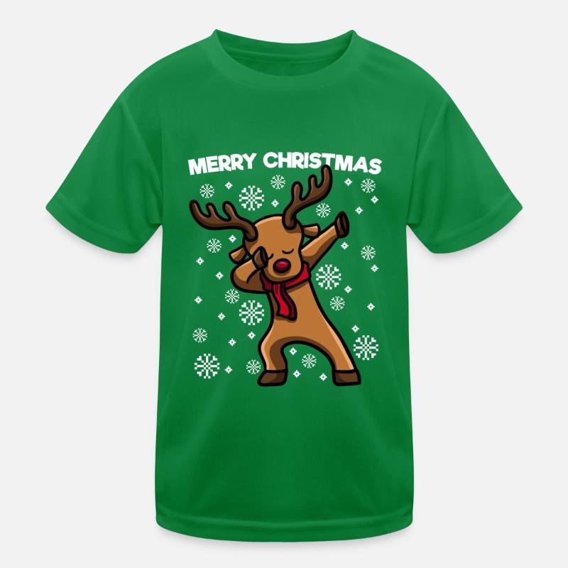 Dabbing Weihnachtsmann Merry Christmas Kinder Funktions-T-Shirt