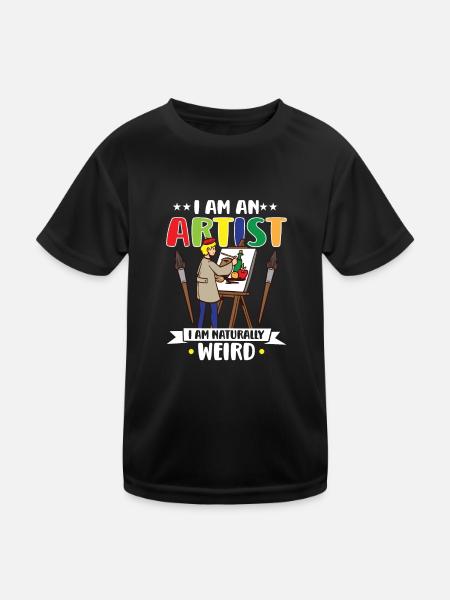 Artiste Peinture Peintre Art Couleur Art Professeur - T-shirt sport Enfant - noir - Devant