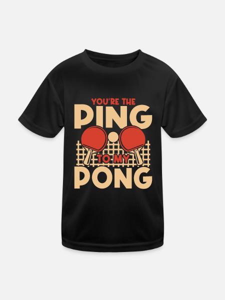 Du Bist Das Ping To My Pong - Tischtennis - Kinder Funktions-T-Shirt - Schwarz - Vorne