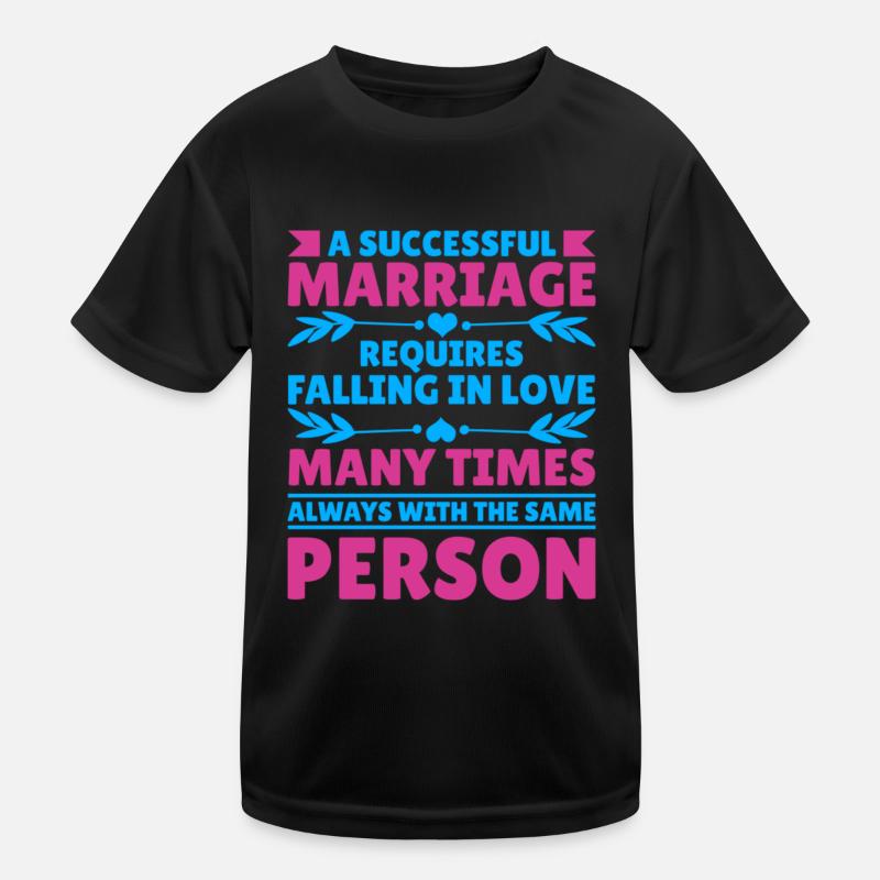 Saint-Valentin Un mariage réussi Dire l’amour T-shirt sport Enfant