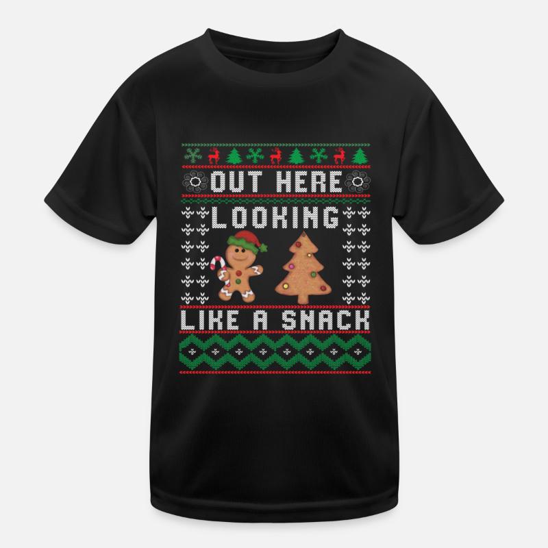 Out Here Looking Like A Snack Christmas Cookie Kinder Funktions-T-Shirt