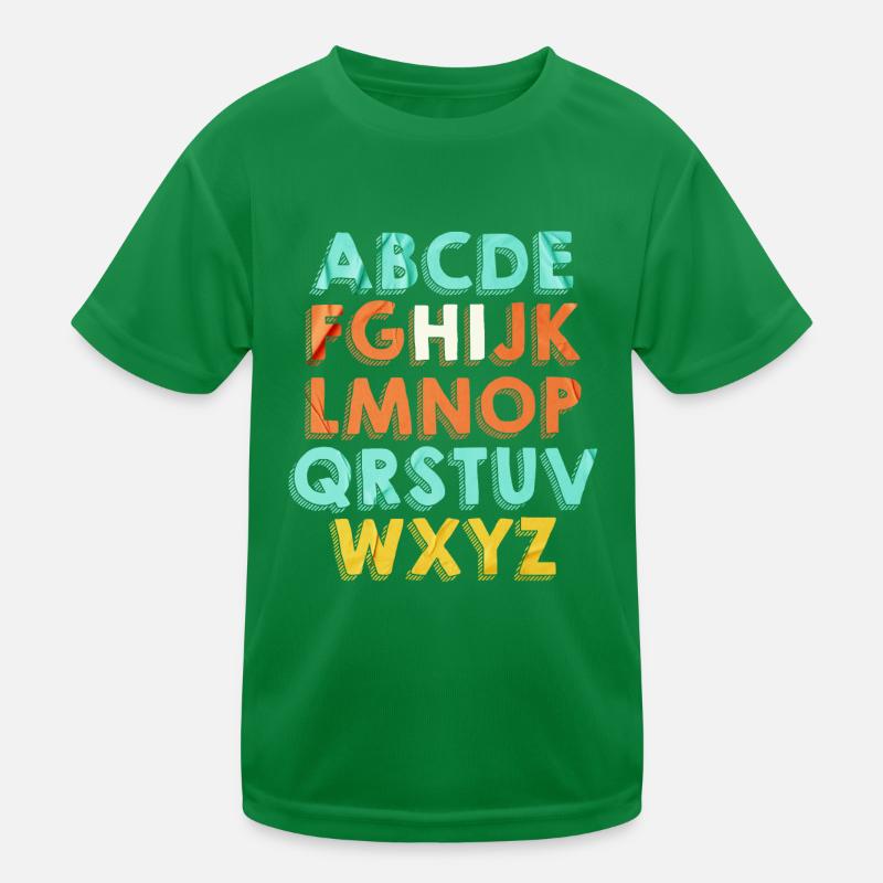 ABCs Hello Kindergarten Back to School Kids Functional T-Shirt