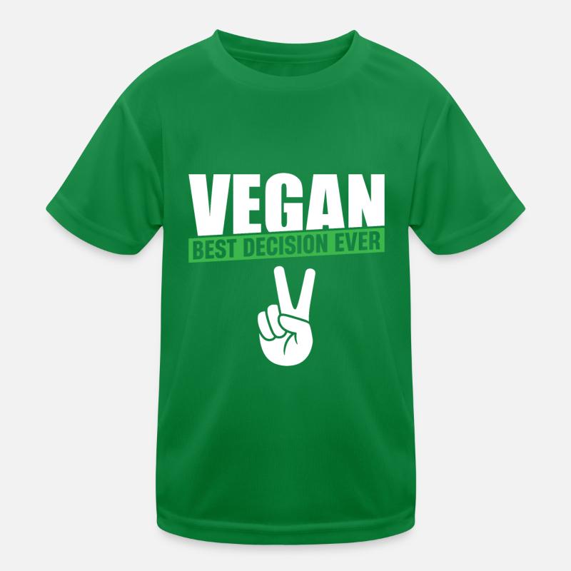 Vegan Best Decision Ever Kinder Funktions-T-Shirt