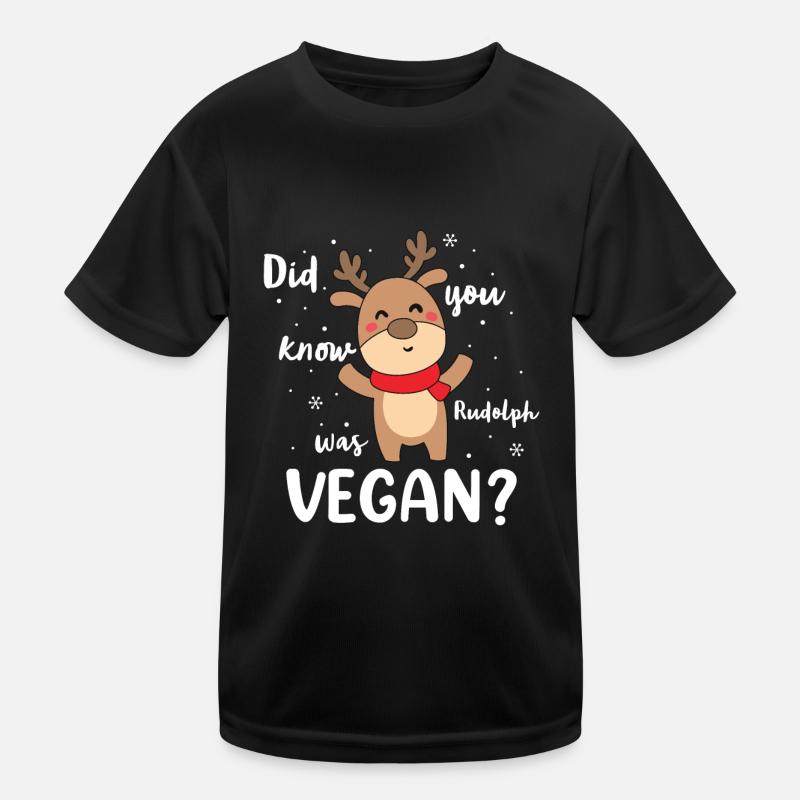 Did You Know Rudolph Was Vegan? Kids Functional T-Shirt