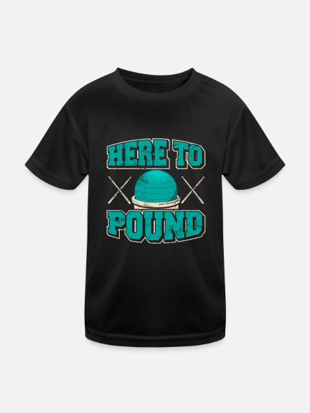 Cardio Drumming Pound Drum Sticks Fitness Class Gy - Kids Functional T-Shirt - black - Front