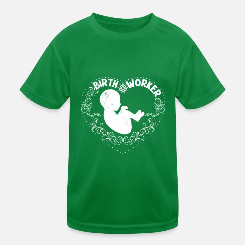 Geburtshelferin mit Herz ich bin eine Hebamme Kinder Funktions-T-Shirt
