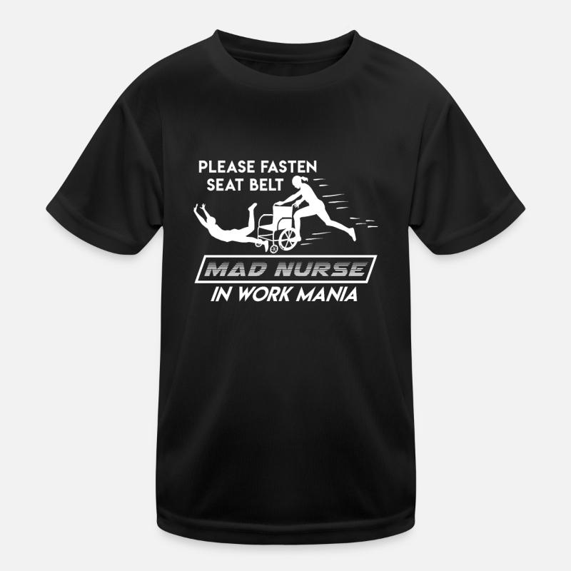 Arbeitsrausch bitte anschnallen Altenpflegerin Kinder Funktions-T-Shirt