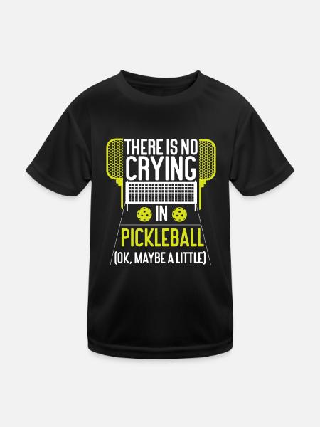 Pickleball Il n’y a pas de pleurs - T-shirt sport Enfant - noir - Devant