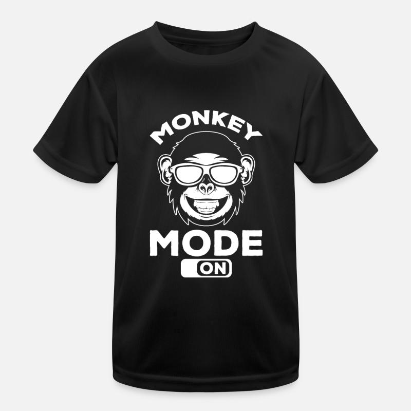 Monkey Mode On - Orangutan Monkey Funny Monkey Kids Functional T-Shirt