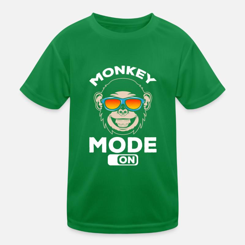 Chimpanzé Orang-outan Monkey Mode On - Drôle de singe T-shirt sport Enfant
