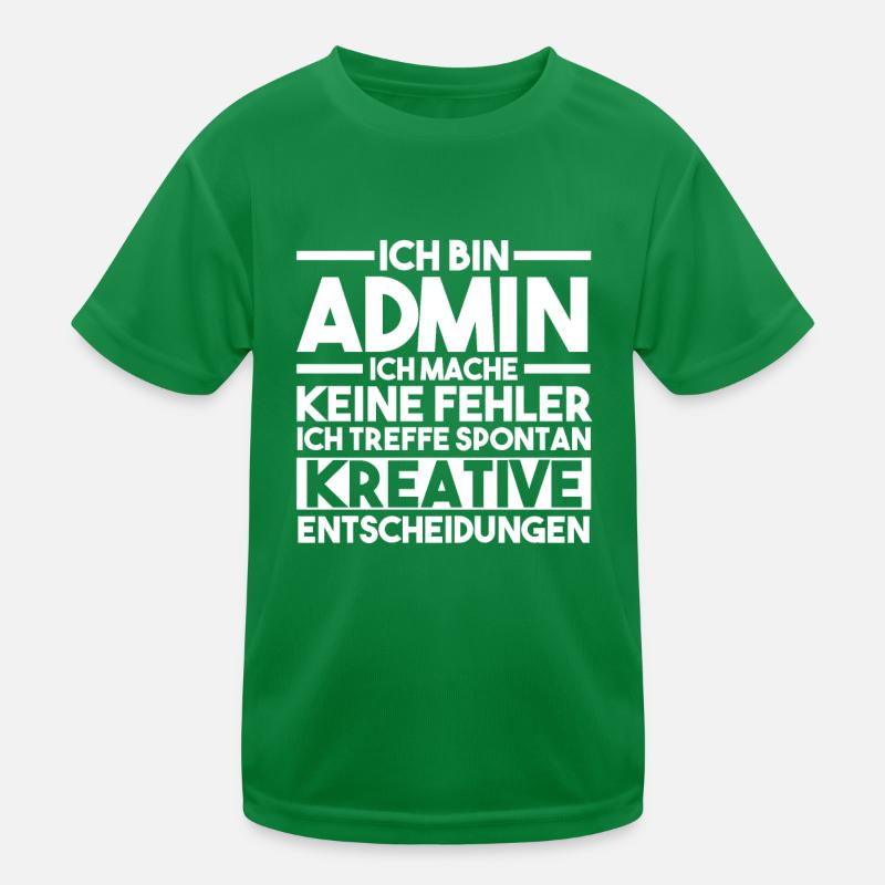 Informatiker Programmierer Admin Administrator Kinder Funktions-T-Shirt