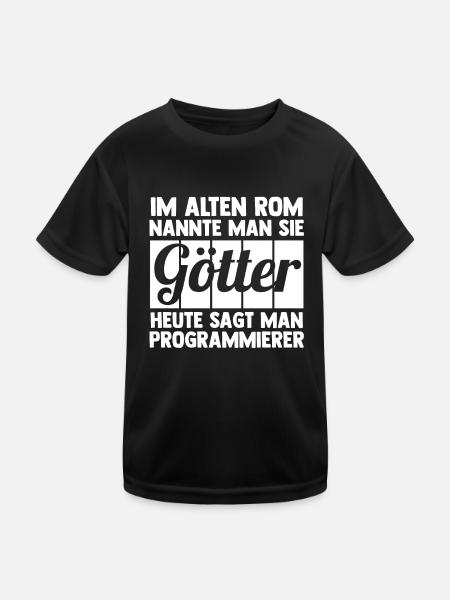 Programmieren Entwickler Coder Programmierer - Kinder Funktions-T-Shirt - Schwarz - Vorne