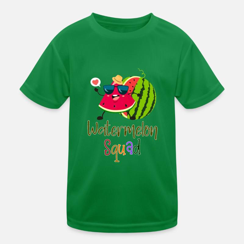 Watermelon Squad Slice Melon Summer Vacation Fruit Kids Functional T-Shirt