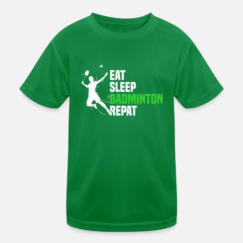 Drôle Manger Dormir Badminton Répéter pour Badminton Pla T-shirt sport Enfant
