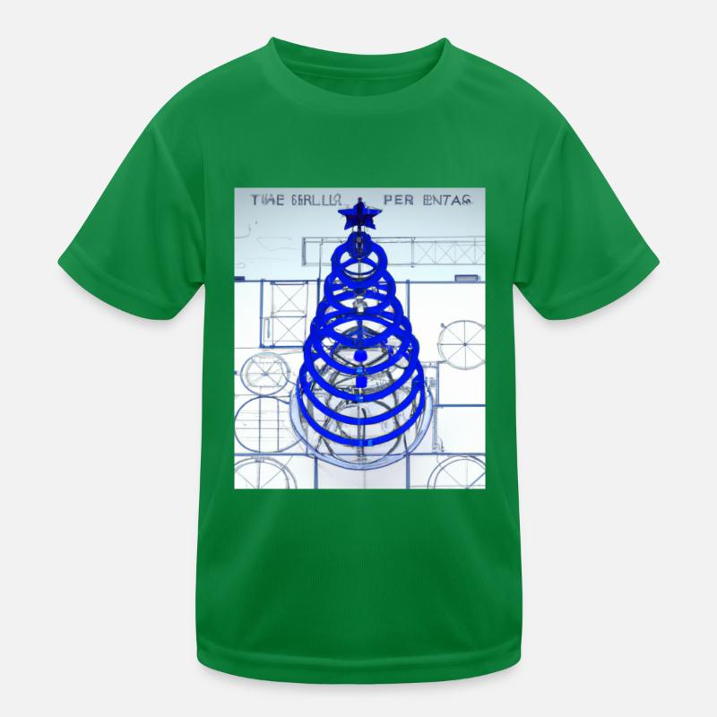 Weihnachten Weihnachtsbaum Schematic Blaupause Kinder Funktions-T-Shirt