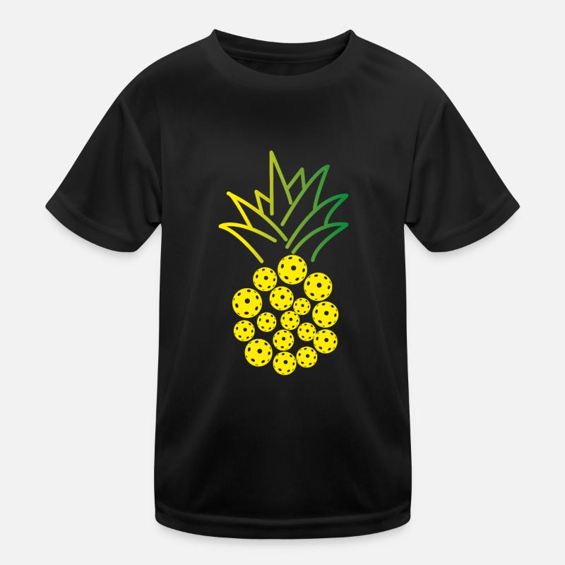 Pickleball Pineapple - Kids Functional T-Shirt - black