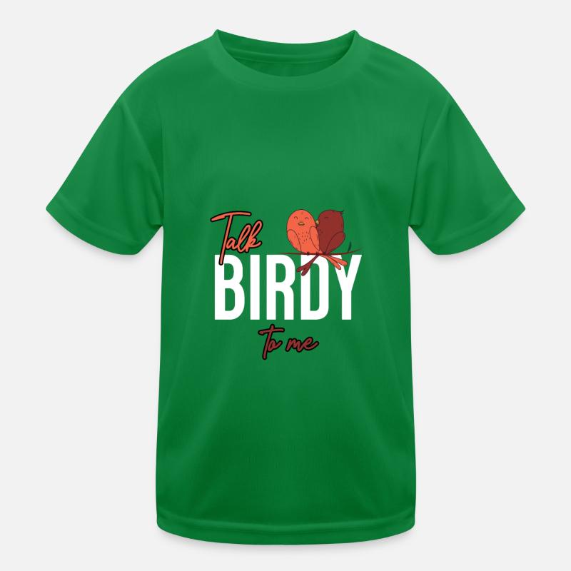 Talk Birdy To Me Birds Kids Functional T-Shirt
