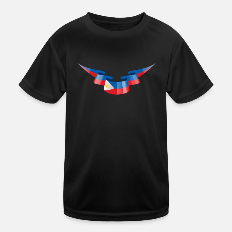 Philippines Flag Banner Kids Functional T-Shirt