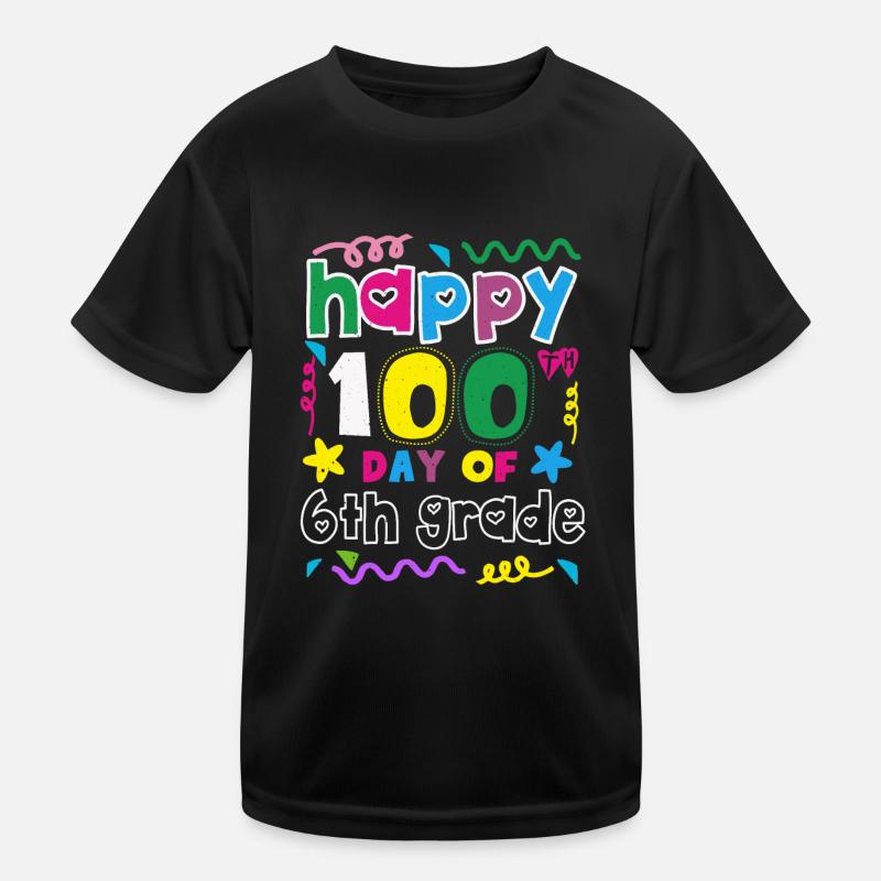 100e jour 6e année Joyeux 100 jours d’école T-shirt sport Enfant