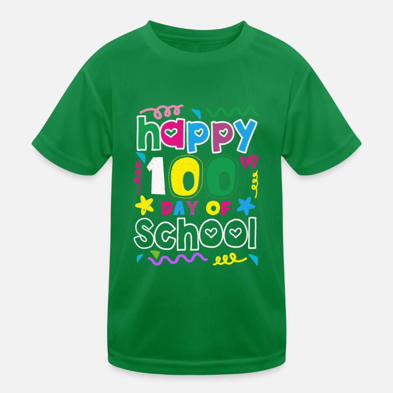 Schule 100. Tag Glückliche 100 Tage Schule Kinder Funktions-T-Shirt