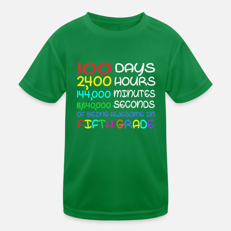 100. Tag 5. Klasse Tolle 100 Tage Schule Kinder Funktions-T-Shirt